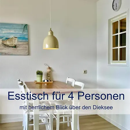 아파트 Heimathafen Dieksee - Mit Direktem Seeblick & Balkon Am Dieksee