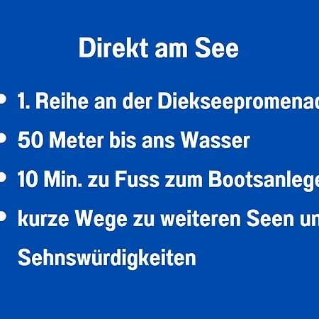 Apartmán Heimathafen Dieksee - Mit Direktem Seeblick & Balkon Am Dieksee *