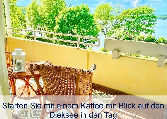 Appartement Heimathafen Dieksee - Mit Direktem Seeblick & Balkon Am Dieksee *