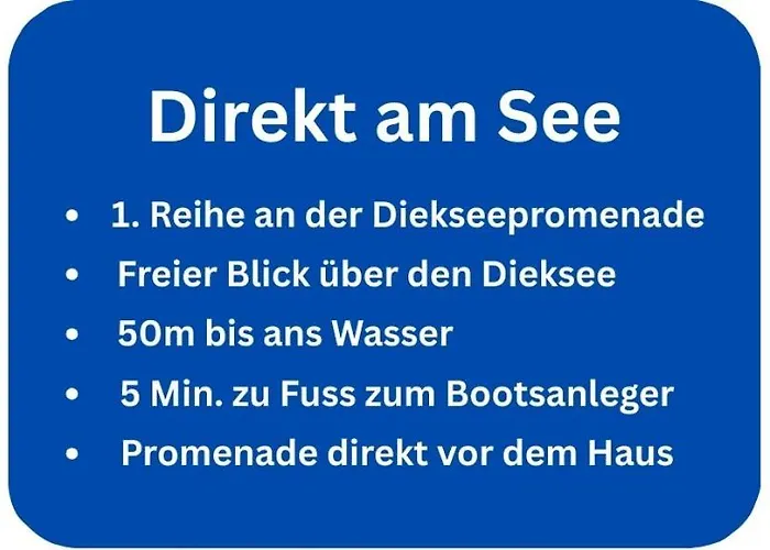 Heimathafen Dieksee - Mit Direktem Seeblick & Balkon Am Dieksee